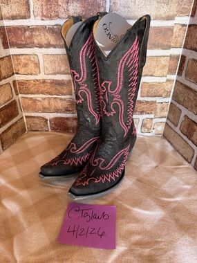 Old Gringo Black and Pink Eagle Cruz 8.5 NEW